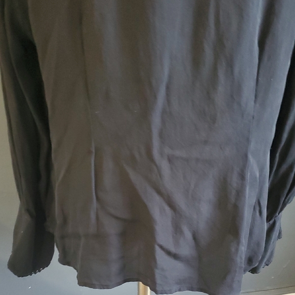 Venezia Sleek Black Silk  Shirt 14/16 - Picture 5 of 11